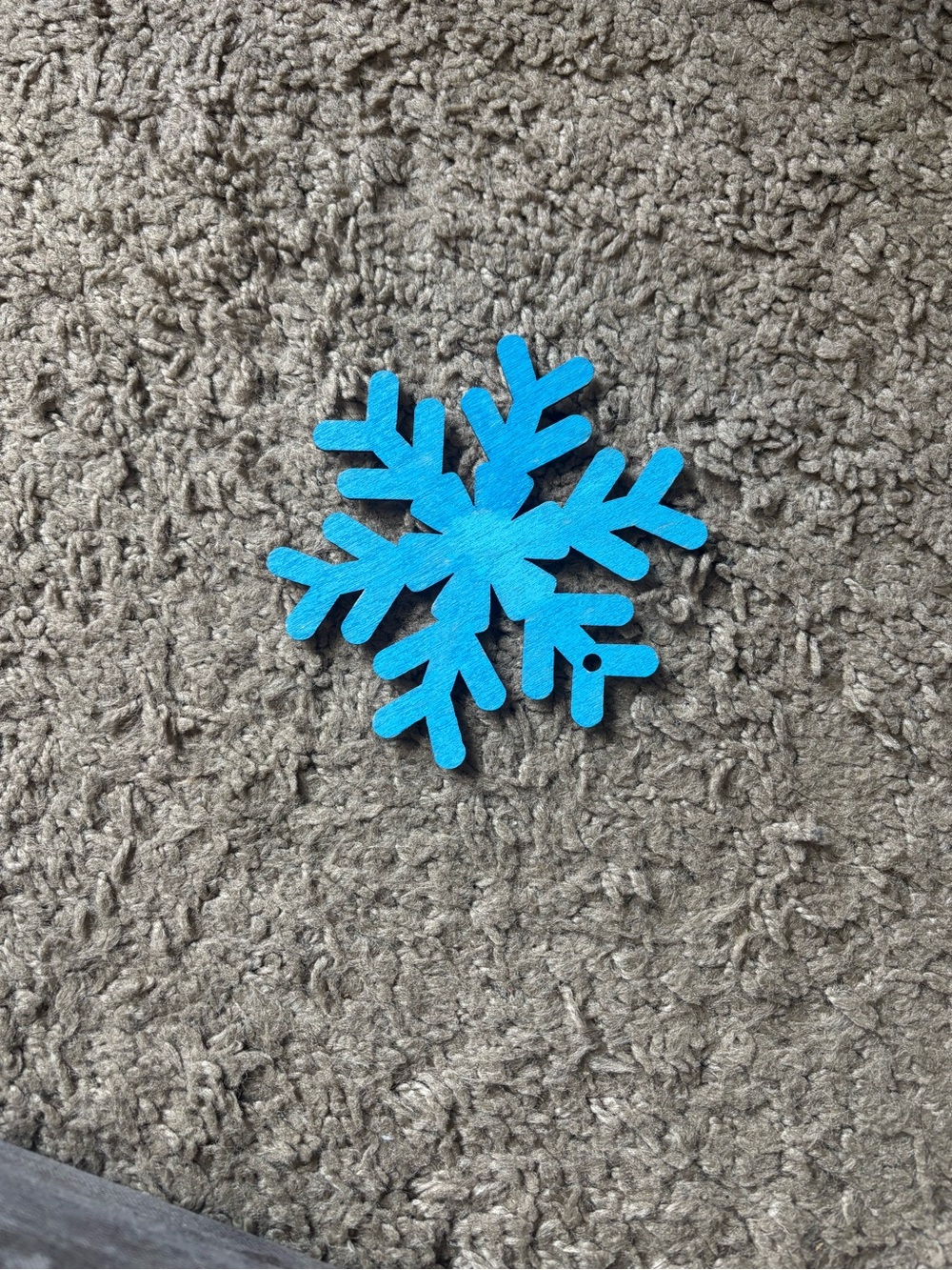 Blue Snowflake Holiday Ornament - Unbranded Felt Decor